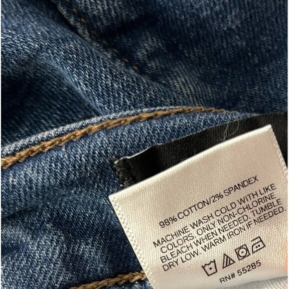 Express Jeans Women 18 R Modern Straight Leg Super High Rise‎ Medium Wash Denim - Picture 7 of 7